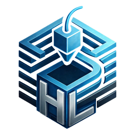 Hutson's Lab 3D baskı logo - kişiye özel üretim